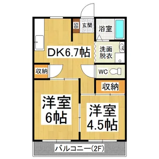パルつかさ【103号室】の間取り