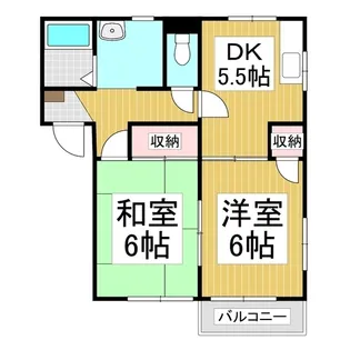 パレスモモセA【102号室】の間取り
