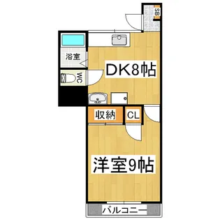 グローリハイツ桐【202号室】の間取り
