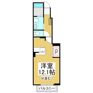 アイリスコートB【1階】の間取り