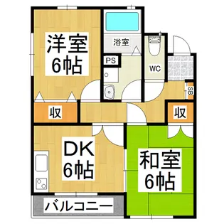 パレスモモセB【101号室】の間取り