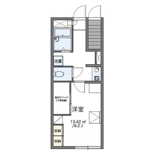 レオパレスNAMIYANAGI【101号室】の間取り