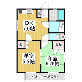 KINTOH【2A号室】の間取り