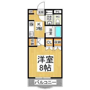 ジョイコーポ蟻ヶ崎【205号室】の間取り