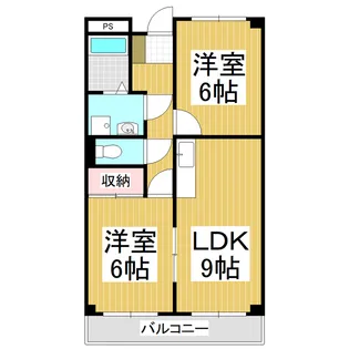 Limpiaエスポワール西中田【2階】の間取り