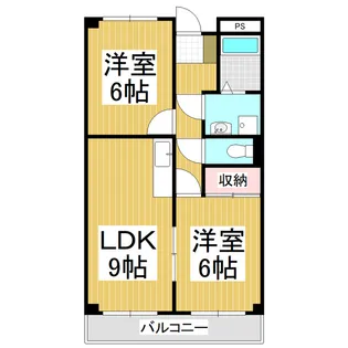 Limpiaエスポワール西中田【3階】の間取り