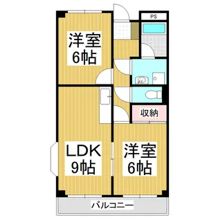 Limpiaエスポワール西中田【2階】の間取り