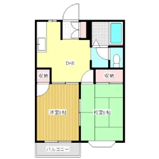 タウニーフジA【A103号室】の間取り