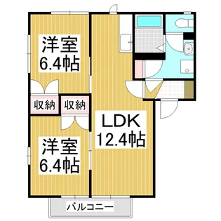 フレグランス・ヴェルジェB【2階】の間取り