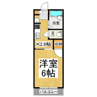 ハイツWEST【106号室】の間取り