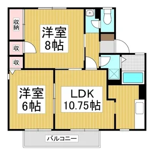 シャルマン沢村A棟 【2階】の間取り