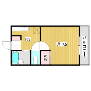 シティハイムきくや【104号室】の間取り