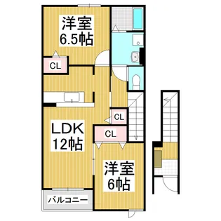 パラーシオ エム・スター【203号室】の間取り