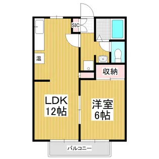 メゾンレッドウィングB【202号室】の間取り
