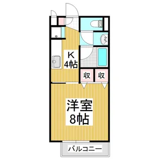 アルペン並柳A棟【206号室】の間取り