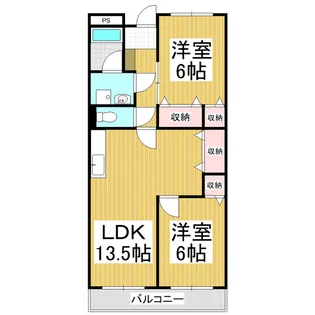 Limpia Orilla野口【406号室】の間取り