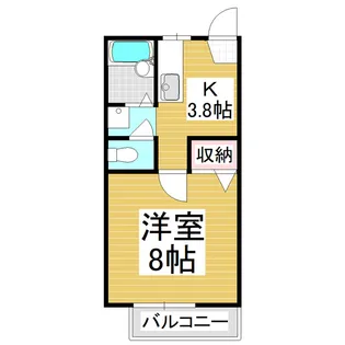 フレグランス郵とぴあD棟【203号室】の間取り