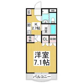 クロワール白板【332号室】の間取り