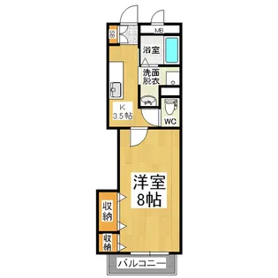 ロイヤルM橋詰【205号室】の間取り
