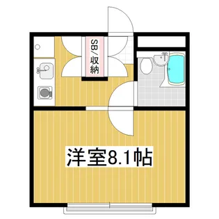 メゾン蟻ヶ崎【1階】の間取り