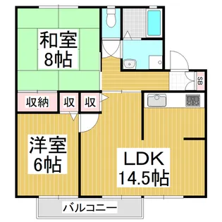 ラシュレ・レバント B棟【205号室】の間取り