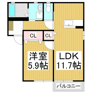 シャーメゾンシーマウスA棟【202号室】の間取り
