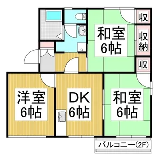 タウニィー白川【201号室】の間取り