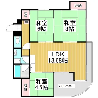 パビヨン72【705号室】の間取り