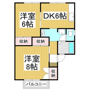 クレスト樹林 B棟【103号室】の間取り