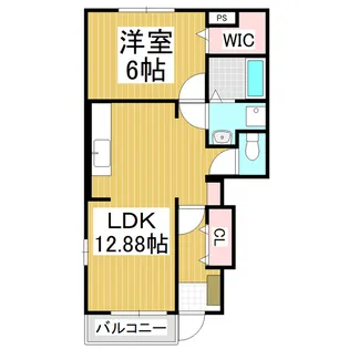 ソレイユ・ルヴァン【101号室】の間取り