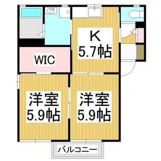 フォーレスももせA棟【2階】の間取り