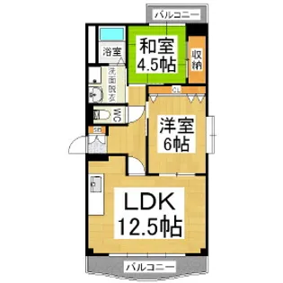 ウェルガーデンⅠ【201号室】の間取り