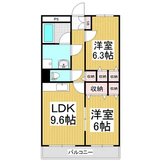 マンションシルクスクエア【203号室】の間取り