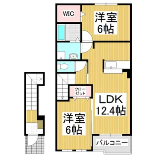 アベーテ【202号室】の間取り