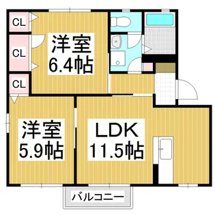 プランドールA棟【1階】の間取り