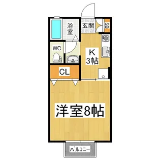 セジュールイワモトB【B211号室】の間取り