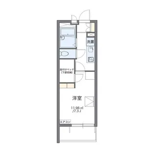 レオパレスうつくし【204号室】の間取り