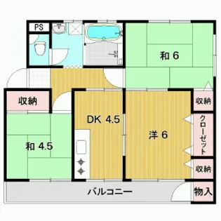 岡田マンション【202号室】の間取り