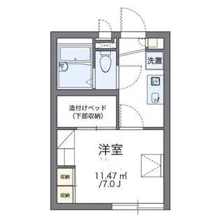 レオパレス天神【203号室】の間取り