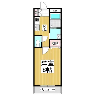 マンションピースフル【1階】の間取り
