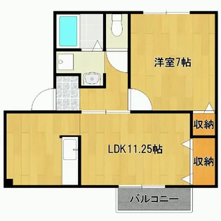 ハイツシャリオB棟【103号室】の間取り