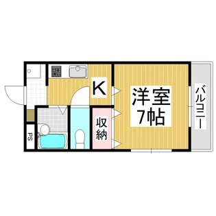 おおみなみアパート【1階】の間取り