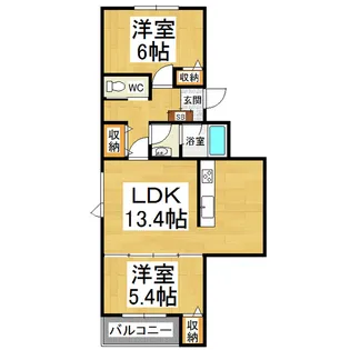 メロディ松原【201号室】の間取り