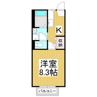 タウンコート21【1階】の間取り