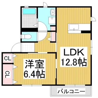 ディアス筑摩 A棟【1階】の間取り