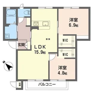 ルミナスアライ B棟【1階】の間取り