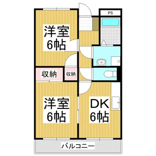 Limpiaアメニティーヒルズこいわい【3階】の間取り