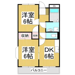 Limpiaアメニティーヒルズこいわい【4階】の間取り