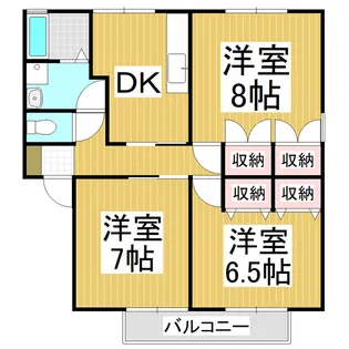 クレアール双葉C棟【208号室】の間取り