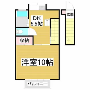 コーポ永友A棟【203号室】の間取り